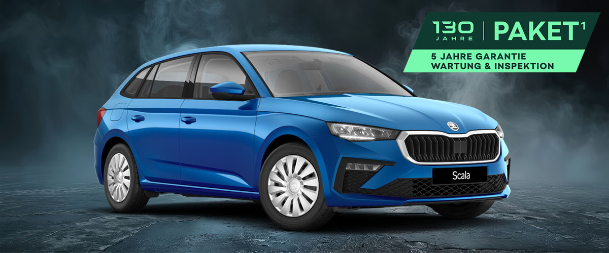 zu sehen: Skoda Scala Essence in Blau