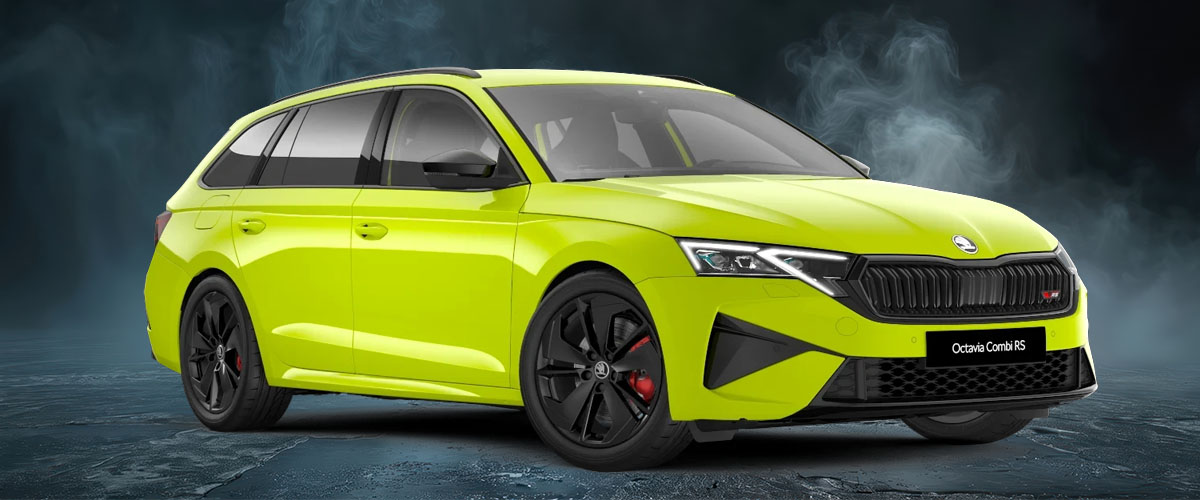 zu sehen: Skoda Ocatvia RS in Grün